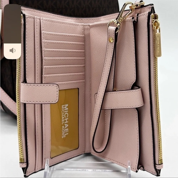 Michael Kors Medium Jaycee Zip Packet Backpack & Double Zip Wallet Wristlet - Picture 8 of 15